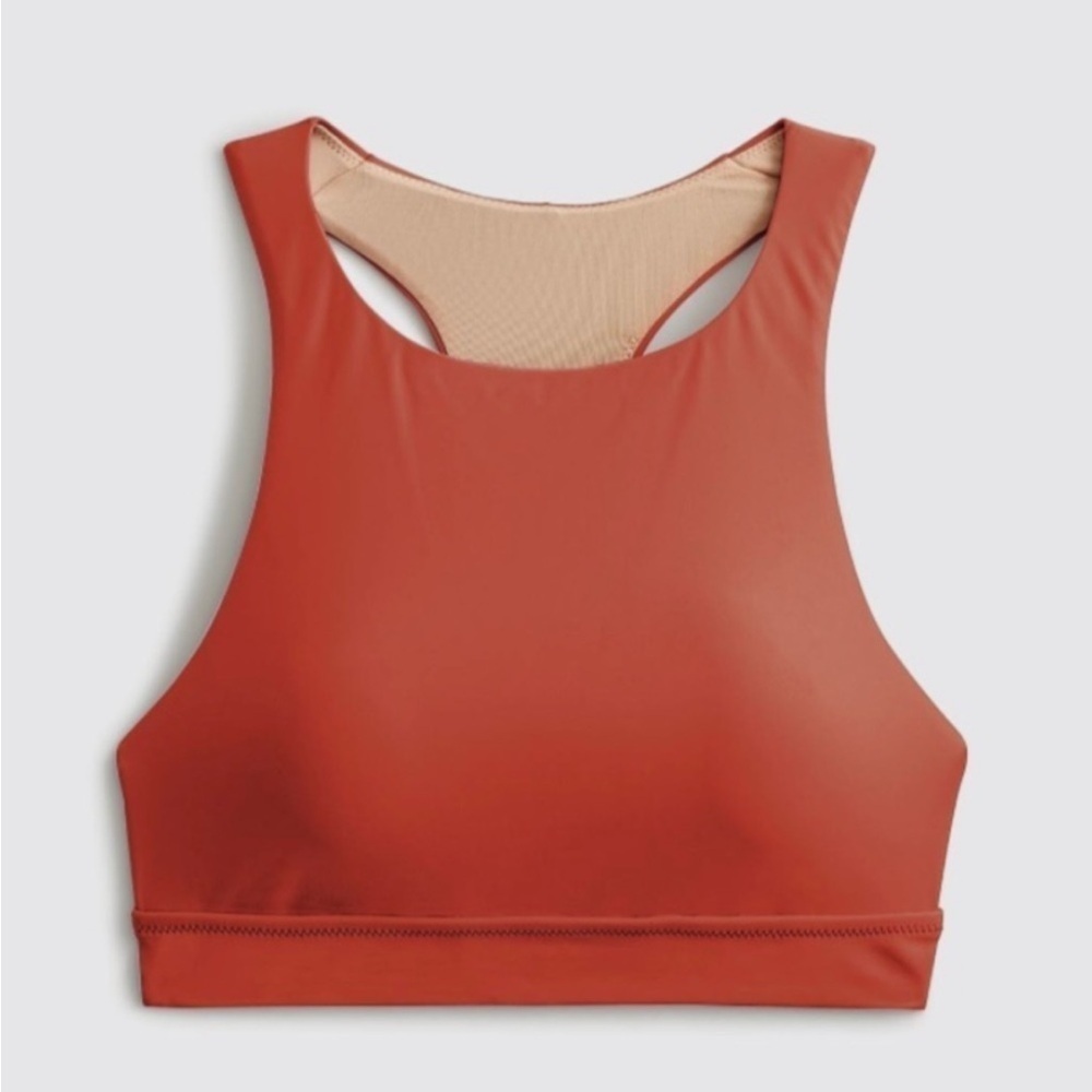 J Crew Racerback Cutout Bikini Active Swim Athletic Top Wildfire BF160 Plus 3X